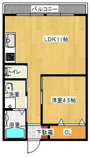 Kハイツ【4階】の間取り