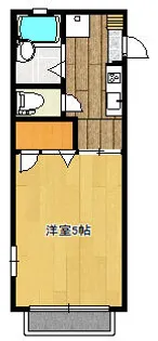 ニューフレグランス幸神【103号室】の間取り