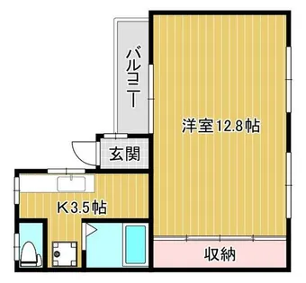 福岡県大牟田市中町2丁目【アパート】の間取り