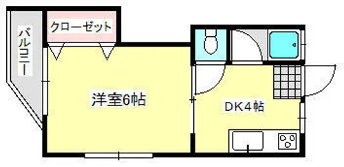 西友コーポB棟【201号室】の間取り