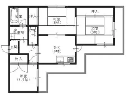 大阪府藤井寺市岡1丁目【マンション】の間取り