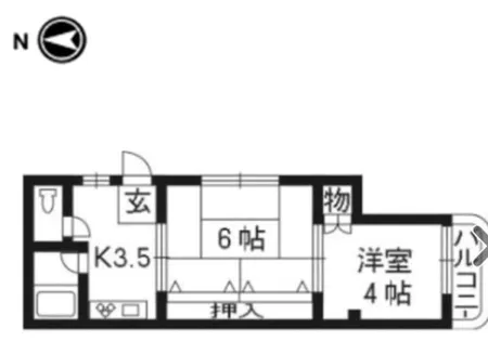 ビューティマンション山高【401号室】の間取り
