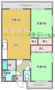 ジョイフル広川【505号室】の間取り