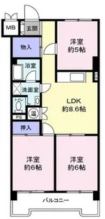 ニューいわきビル【6階】の間取り
