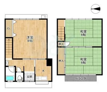 京都府京都市伏見区深草スゝハキ町【一戸建】の間取り