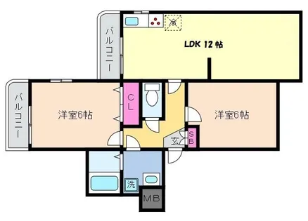 アプリーレ御影【4階】の間取り