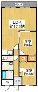 MAYUMIウエストサイド樟葉【303号室】の間取り