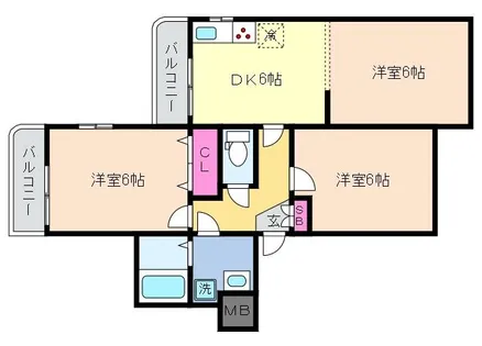 アプリーレ御影【4階】の間取り