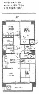 ライオンズマンション鶴舞【4階】の間取り