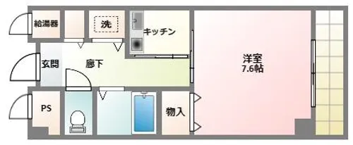 ウエストビラITO【802号室】の間取り