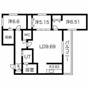 フェスタリア宮の森【4階】の間取り