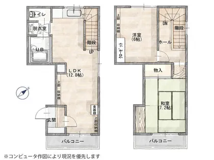 リバレイン明神町【105号室】の間取り