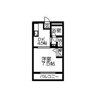 NO7山一ビル【106号室】の間取り
