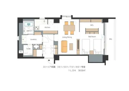 ストリア祇園【8階】の間取り