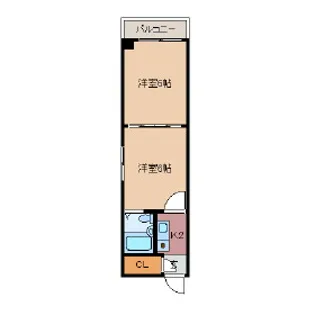 プリンセス栄【8階】の間取り