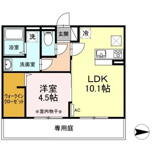 ダンケ・プロスト【1階】の間取り