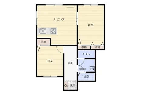 オレンジタウンA【101号室】の間取り