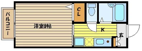 兵庫県神戸市東灘区住吉宮町1丁目【アパート】の間取り