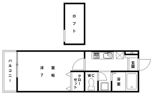 レンブランサ若宮 B棟【102号室】の間取り