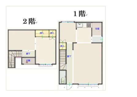 和歌山県和歌山市北野【テラスハウス】の間取り