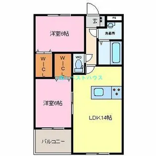 GRAND STAGE【401号室】の間取り