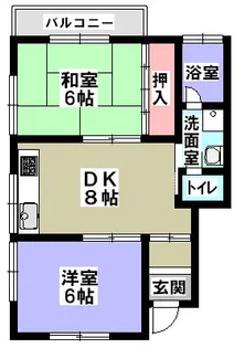 八木ハイツ【2階】の間取り