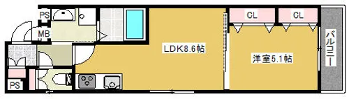クレアール大久保町【103号室】の間取り