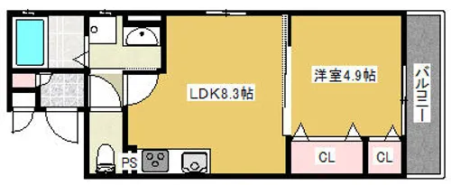 クレアール大久保町【305号室】の間取り