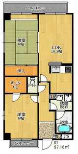 ナカタビル4番館【3階】の間取り