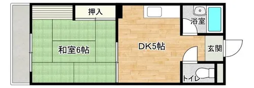 コーポ奈多【3階】の間取り