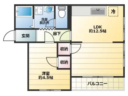 ヨウカワマンション【302号室】の間取り