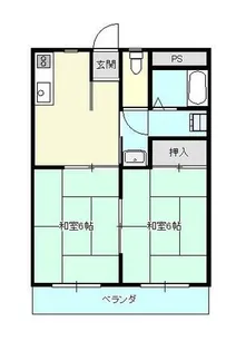 ハイツはしもと【2階】の間取り