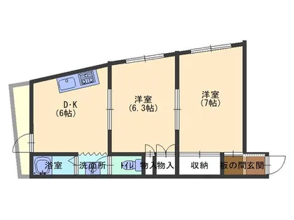 兵庫県神戸市兵庫区石井町3丁目【アパート】の間取り