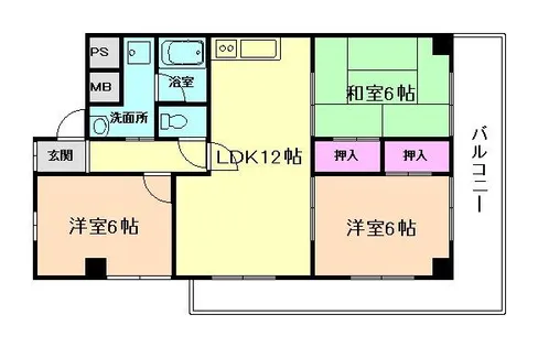 シャルム池田1号棟【301号室】の間取り