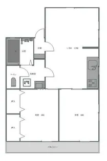 ルミエール伊左座【B-101号室】の間取り