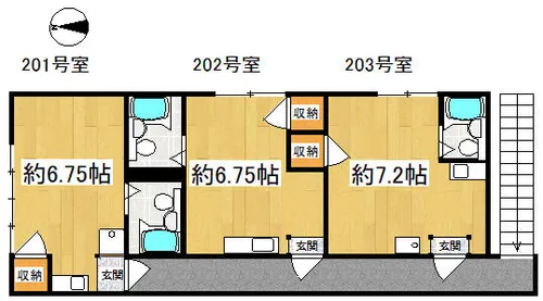 プラザクレバーⅡ【201号室】の間取り