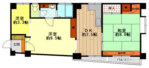 大西ビル【3階】の間取り