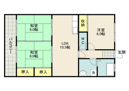 スカイヒルズ90【3階】の間取り