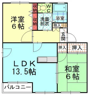 ディアスNAKAI B棟【2階】の間取り