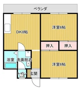植田アパート【202号室】の間取り