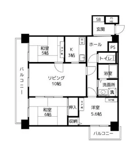 ライオンズマンション表参道【502号室】の間取り