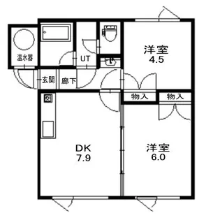 ハイツグリンサイド2【1階】の間取り