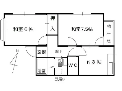 フォルム宮川【201号室】の間取り