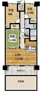 大阪府泉大津市助松町3丁目【マンション】の間取り