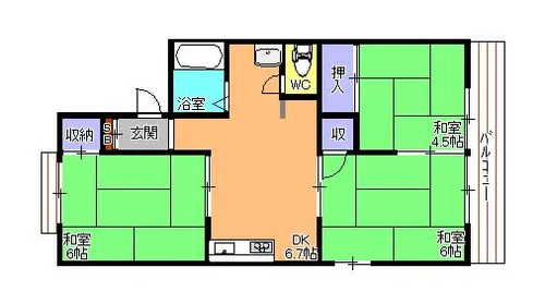 一色ハイツ【2階】の間取り