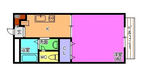 ハイネス野添Ⅱ【1階】の間取り