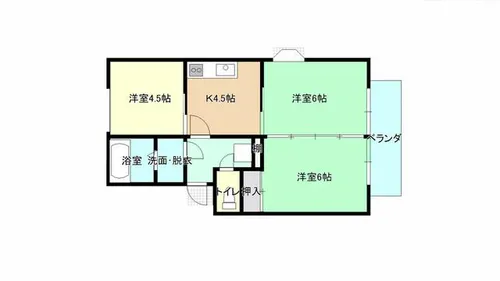 コープ砂山【201号室】の間取り