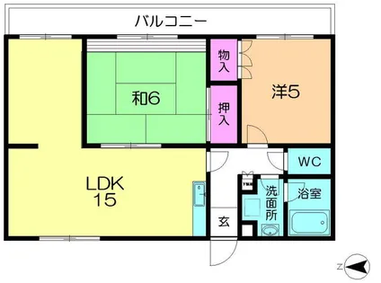 オークリーフ西大寺【2階】の間取り