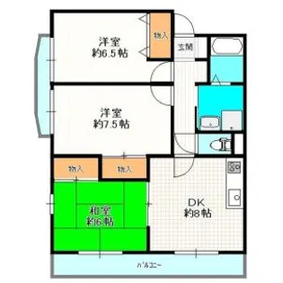 H・Tハイライズ【3階】の間取り