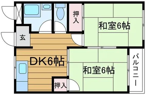 千里七尾マンション【4階】の間取り